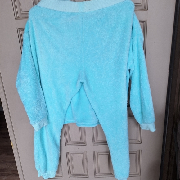 Justice Sleep Aqua Sleep Mode PJ Set Top/Bottom SzJXL(16 18) Fuzzy Warm Cute - Picture 16 of 16